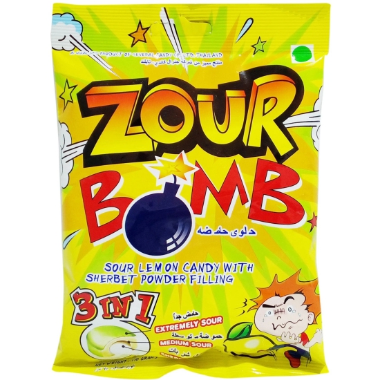 Zour Bomb Lemon Candy, 110 gm