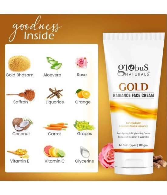 Globus Naturals Gold Radiance Face Cream,100gm