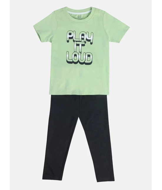 MINI KLUB Multicolor Cotton Boys T-Shirt & Pants ( Pack of 1 ) - None