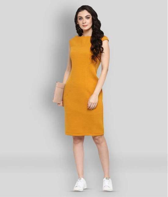 Zima Leto - Yellow Polyester Womens Shift Dress ( Pack of 1 ) - S