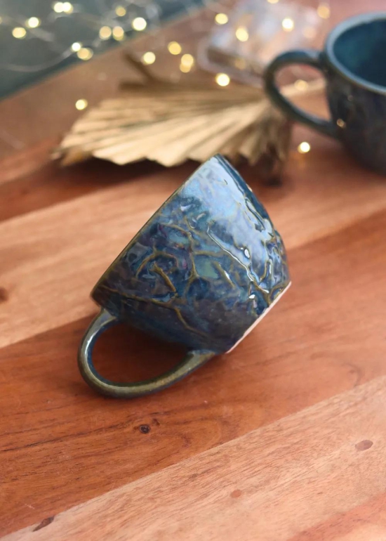 Blue Textured Mug-Single