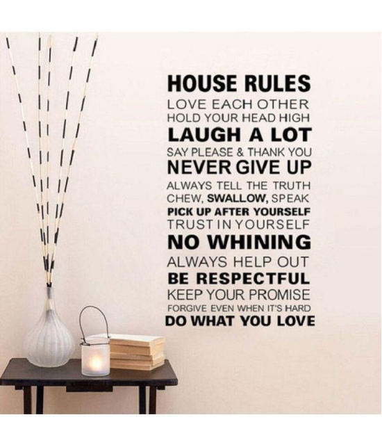 Asmi Collection Motivational Quotes for House Rules Wall Sticker ( 97 x 60 cms )