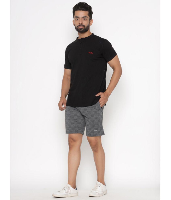 MADTEE - Black Cotton Blend Men's Shorts ( Pack of 1 ) - None