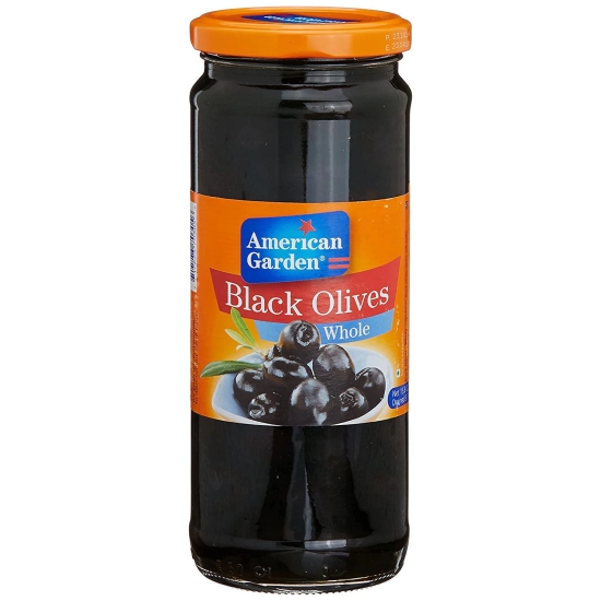 American Garden Blk Whole Olives, 450 Gm