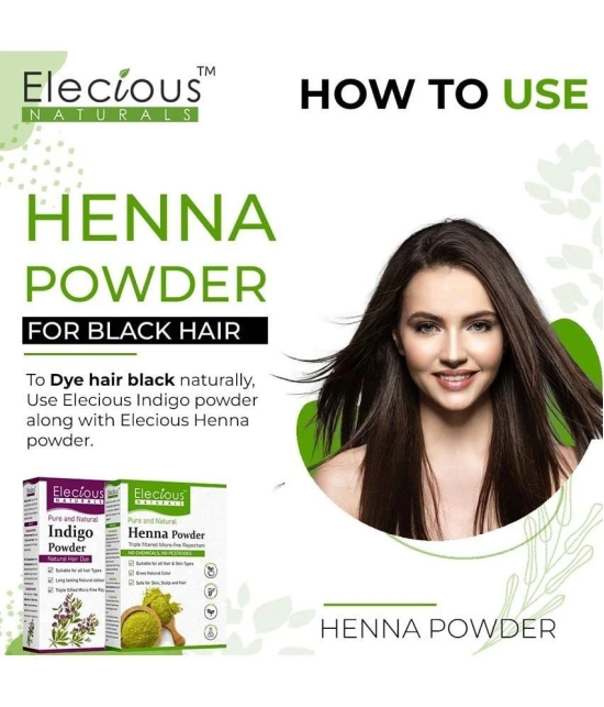 Elecious Natural Henna Powder For Hair Colour and Growth (200 Grams)