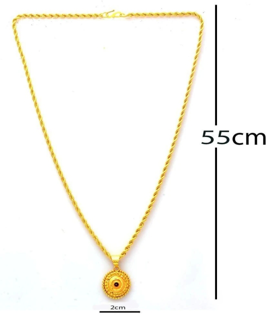 Jewar Mandi New Design Gold Plated Locket/Pendant with Rope/Rassi Chain Daily use for Men, Women & Girls, Boys - Golden