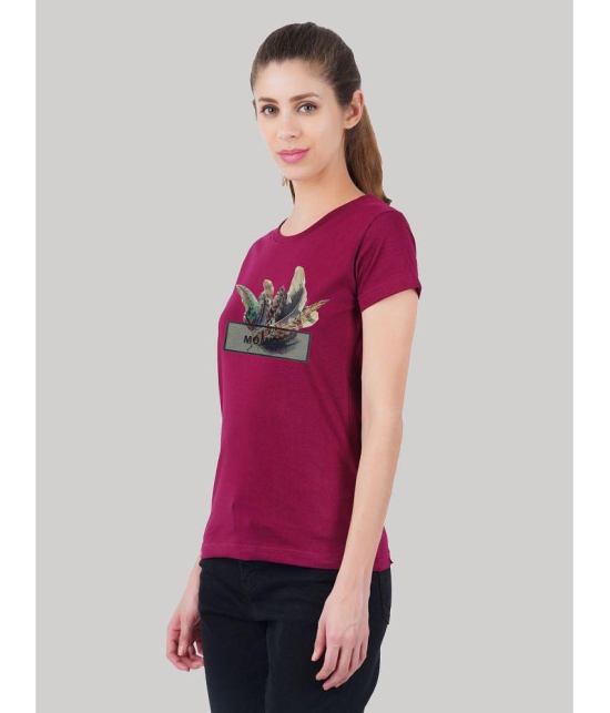 ferocious - Maroon Cotton Regular Fit Women's T-Shirt ( Pack of 1 ) - None