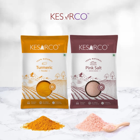 Pink Salt and Turmeric Powder Combo