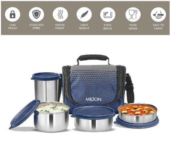 Milton Tasty 3 Stainless Steel Combo Lunch Box with Tumbler