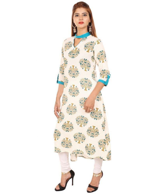 Rangun Multicolor Cotton Silk Straight Kurti - Single - S