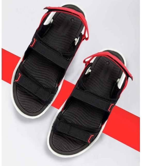 Aadi Black Mesh/Textile Sandals - None