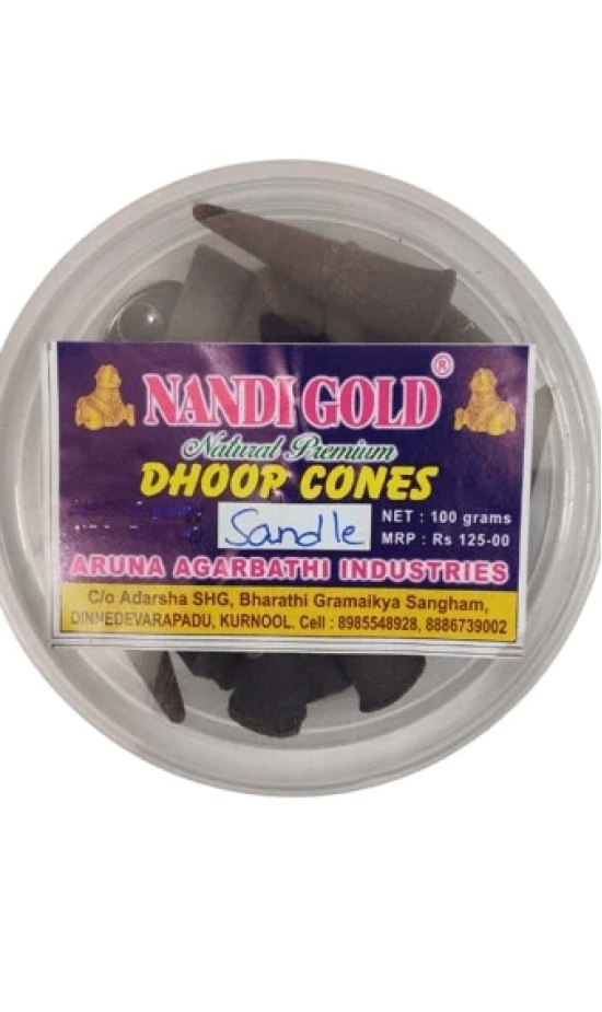 Dhoop Cones Natural Incense Premium Cones- 100gms |Fragrance-SandalWood