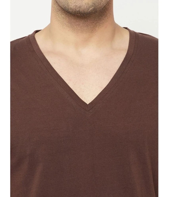 Glito - Brown Cotton Blend Regular Fit Mens T-Shirt ( Pack of 1 ) - None