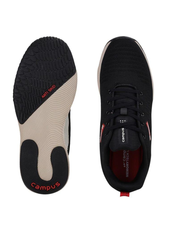 Campus Toll Black Red Mens Running Shoes