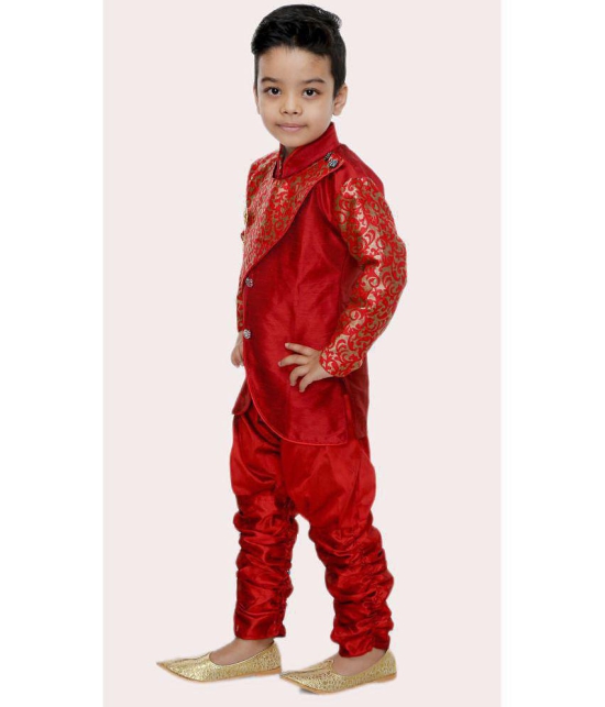 Rydho - Red Polyester Boys Kurta With Churidar ( Pack of 1 ) - None