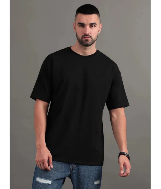 Paul Street 100% Cotton Slim Fit Printed 3/4th Sleeves Mens T-Shirt - Black ( Pack of 1 ) - None