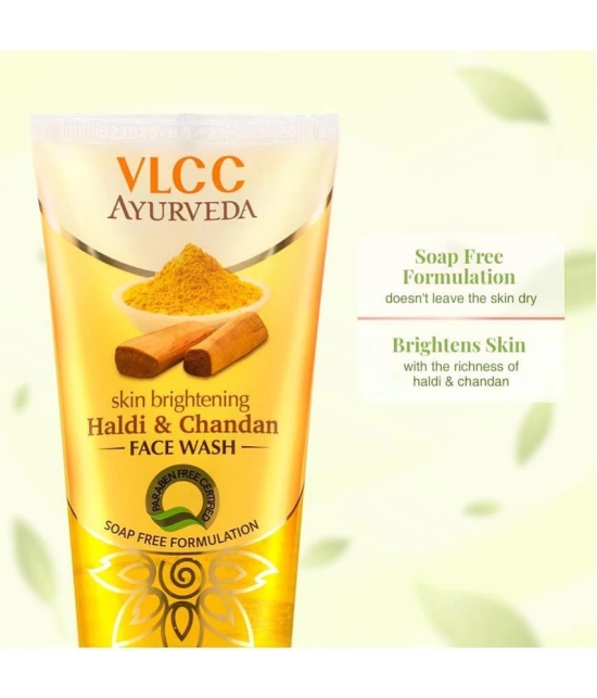 VLCC Ayurveda Skin Brightening Haldi & Chandan Face Wash, 100 ml Each ( Pack of 3 )