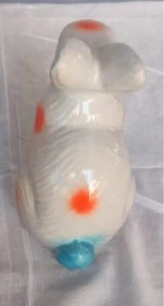 Vintage Hand-Painted Ceramic Rabbit Figurine