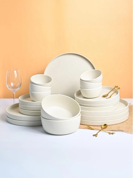 MARKET99 Minto Cream Sparkle Dinner Set