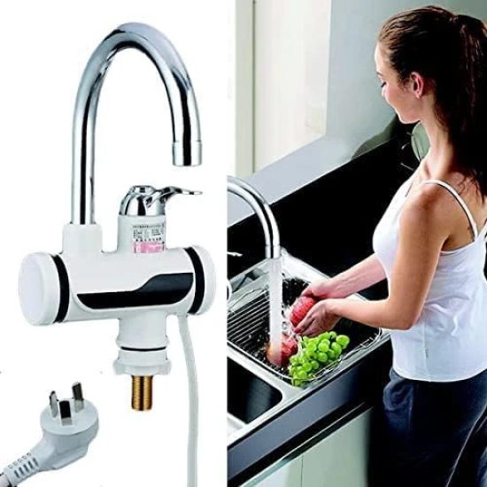 hot water tape Instant Heating Electric Water Heater Faucet Tap Kitchen Bathroom Digital Display with shower head || ABS Body- Shock Proof