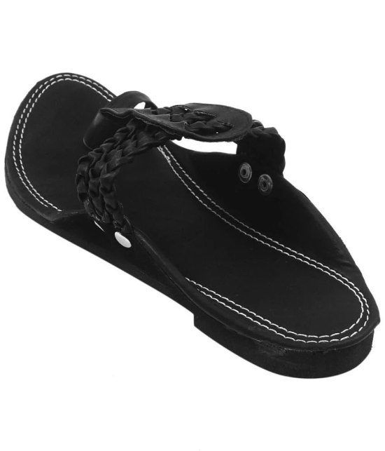 Anjaneya Creations Black Mens Kolhapuris - None