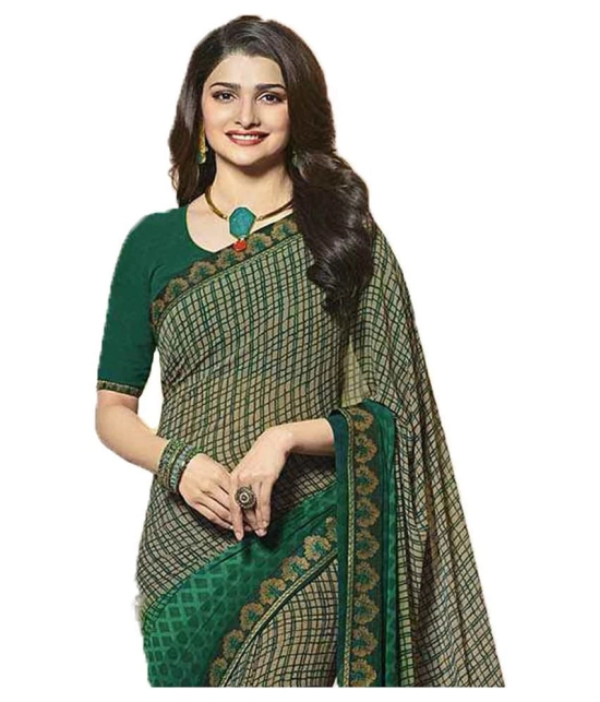 Gazal Fashions - Multicolor Chiffon Saree With Blouse Piece (Pack of 1)