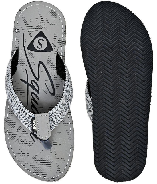 Squash - Gray Men's Thong Flip Flop - None