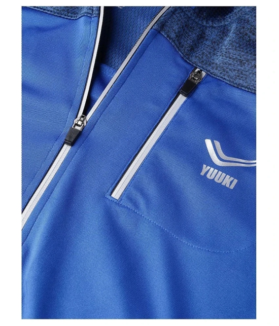 YUUKI Blue Polyester Fleece Jacket - L