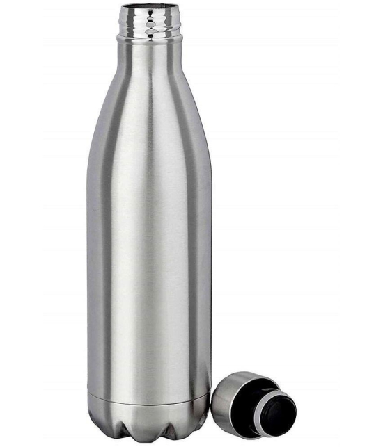 SHB Double Wall Vacuum Insulated Stainless Steel Hot and Cold Water Bottle,Travel Thermos Flask,500 ml (Silver)