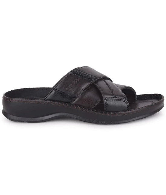 Liberty Brown Mens Leather Slipper - None