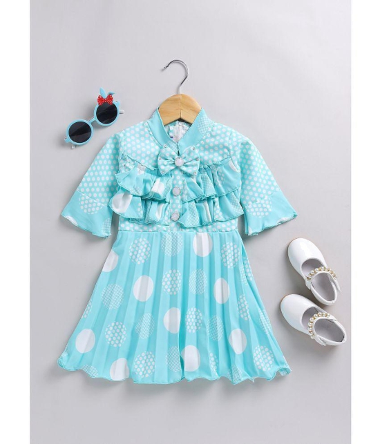 SmartRAHO - Blue Polyester Blend Baby Girl Frock ( Pack of 1 ) - None