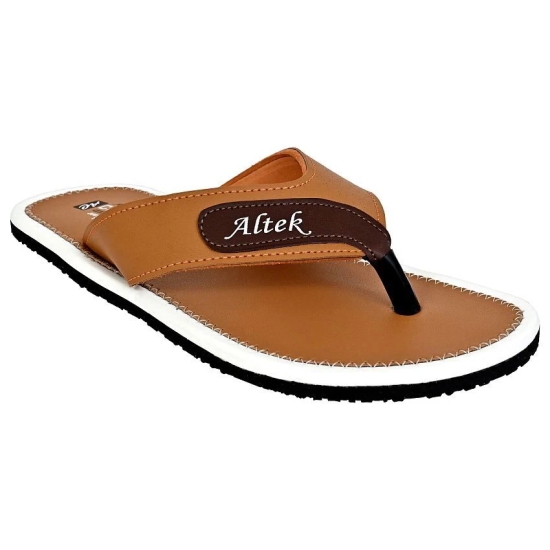 Altek Tan Mens Thong Flip Flop - None