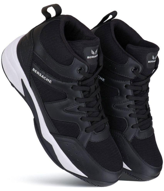 Bersache Sports Shoes Black Mens Sports Running Shoes - None