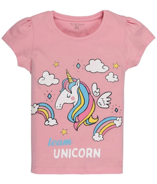 Plum Tree Girls Unicorn Print T-shirt and short set - None