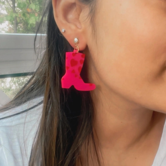 Splashy Rainboots Earrings