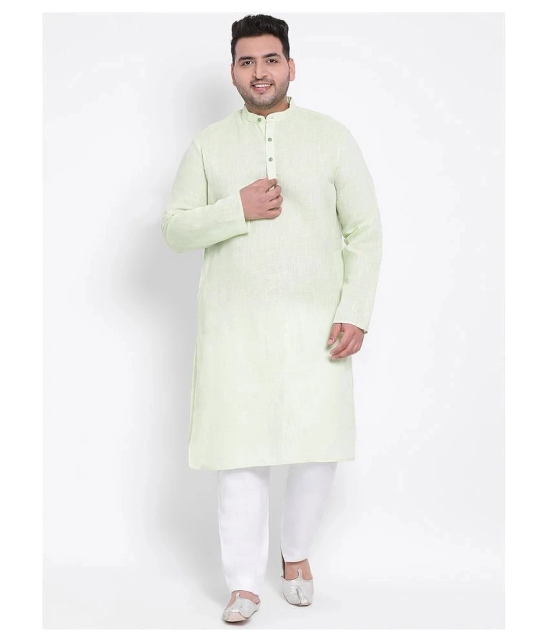 Hangup Green Linen Kurta - None