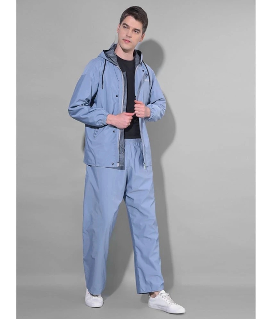 Dollar Blue Polyester Mens Rain Suit ( Pack of 1 ) - L