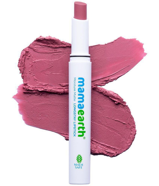 Mamaearth Moisture Matte Longstay Lipstick with Avocado Oil & Vitamin E for 12 Hour Long Stay - 08 Pink Tulip - 2 g