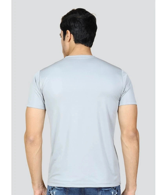 Supersquad Polyester Regular Fit Solid Half Sleeves Mens T-Shirt - Light Grey ( Pack of 1 ) - None