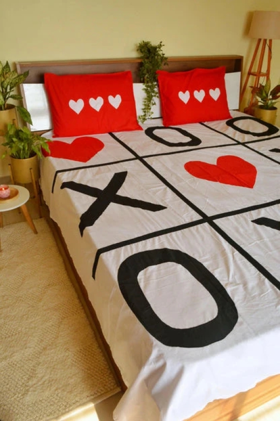 Tic-Tac-Toe Cotton Bedsheet