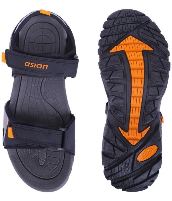 ASIAN - Black Mens Floater Sandals - None