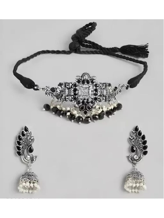 Samridhi DC Silver Alloy Necklace Set ( Pack of 1 ) - Silver