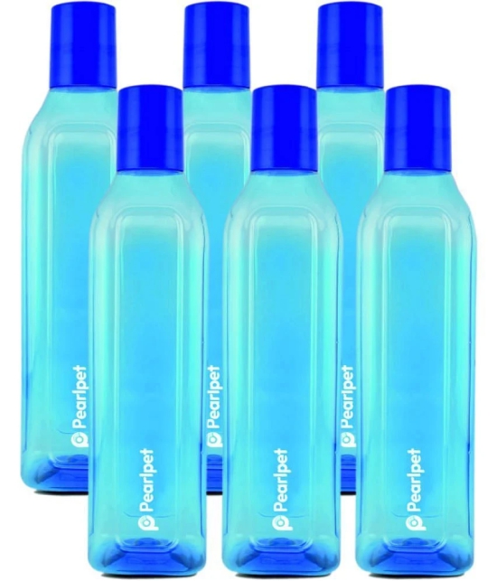 PearlPet - Blue Water Bottle ( Pack of 6 ) - Blue