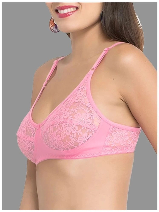 Madam Pack of 1 Net Non Padded Womens Everyday Bra ( Pink ) M01290 - None