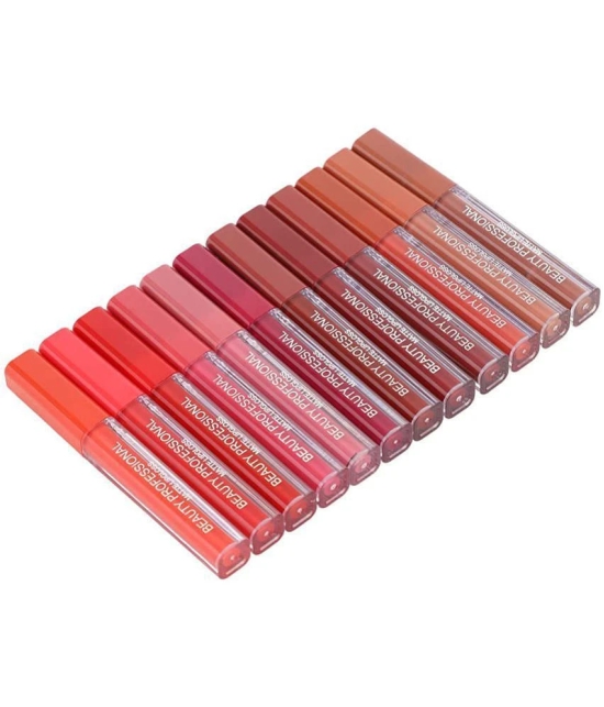 Lenon Beauty Professional Liquid Lipstick Pack of 12 (24 Hrs Stay) Lip Gloss