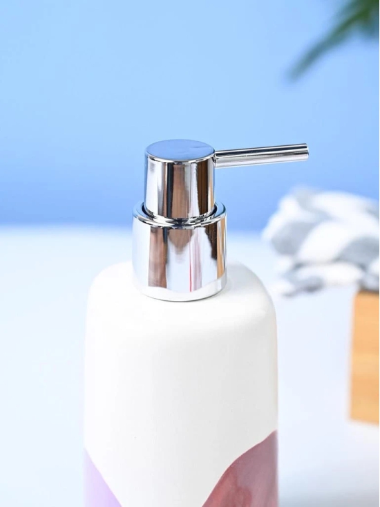 VON CASA Off White & Asymmetric Soap Dispenser - 360mL