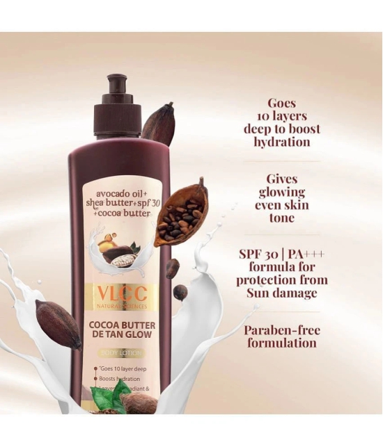 VLCC Cocoa Butter De-Tan Glow Body Lotion with SPF 30 Pa+++, 400 ml Each ( Pack of 2 )