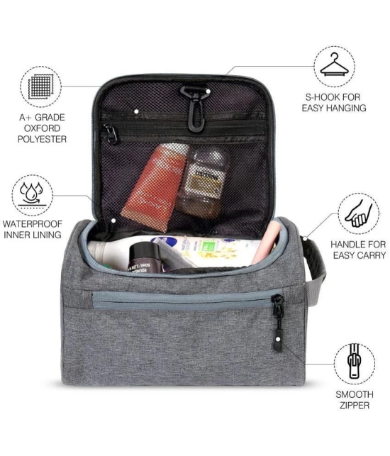 bulfyss Grey Toiletry Bag for Men - Grey