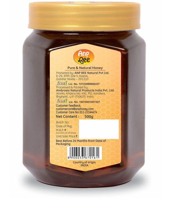 ANP BEE 100% Pure NMR Tested Honey Raw Natural Honey 500 g Pack of 2