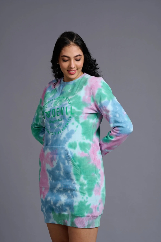 Go Devil in Multi Tye Dye Sweatdress for Women S